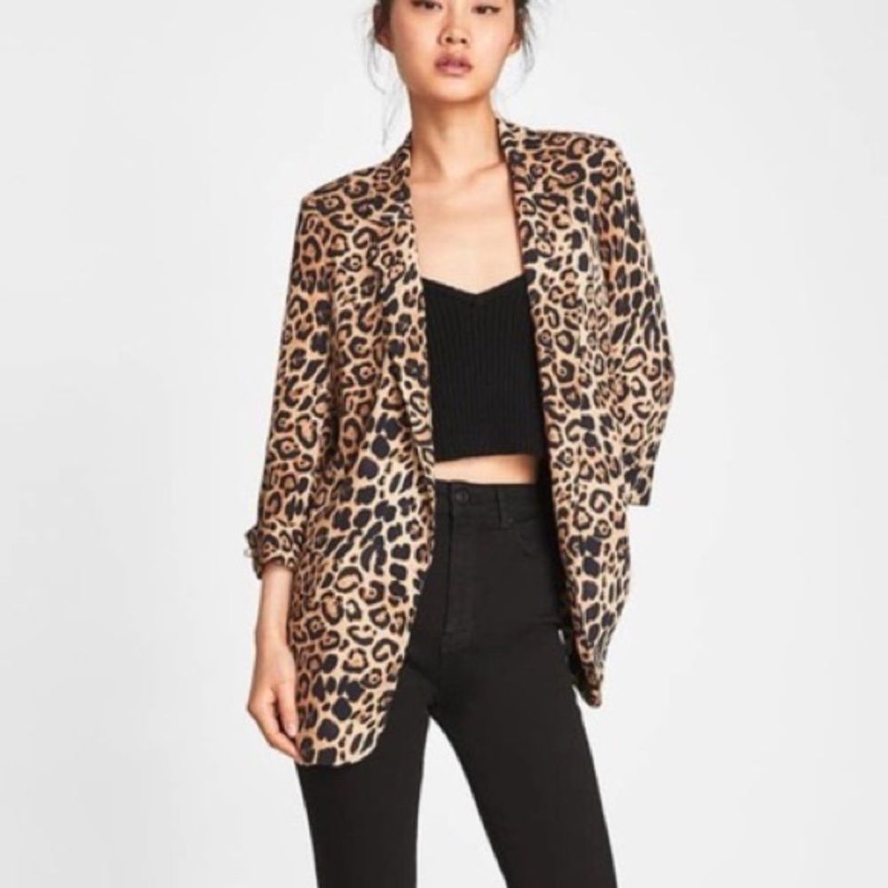 Zara Animal Print Blazer